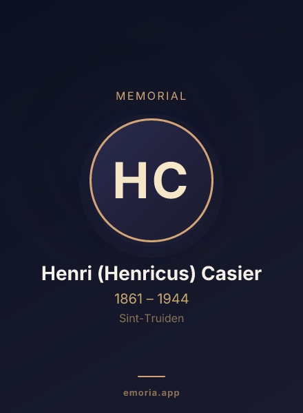 Memorial portrait of Henri (Henricus) Casier