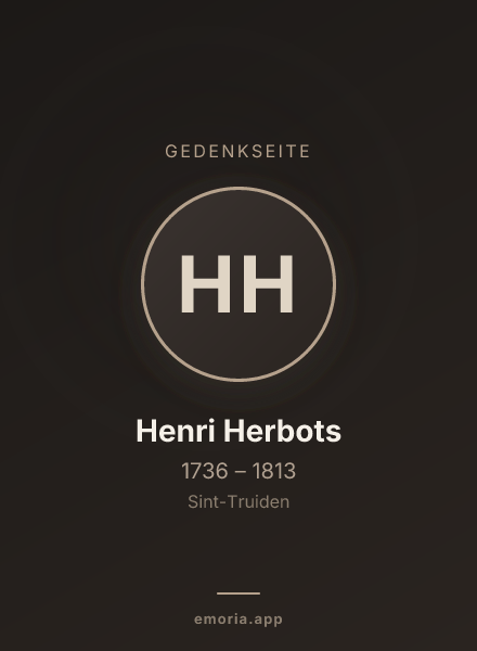 Gedenkportrait von Henri Herbots