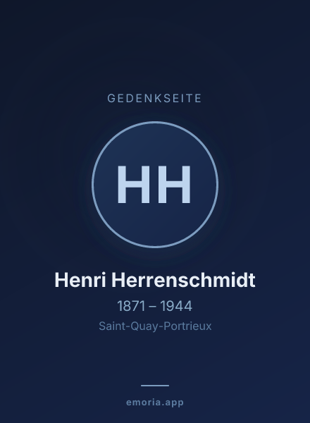 Gedenkportrait von Henri Herrenschmidt