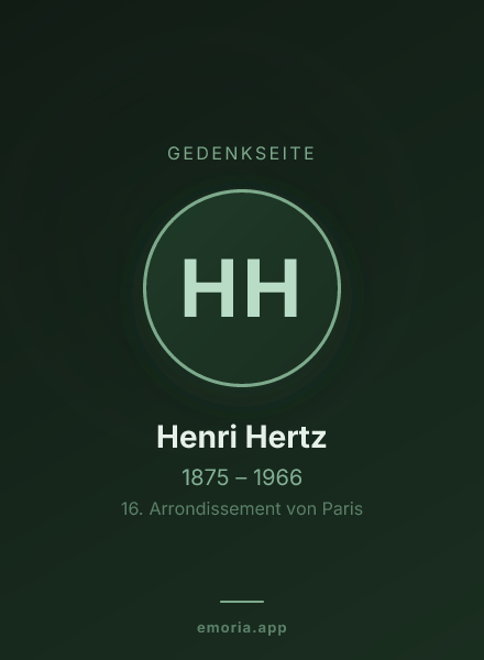 Gedenkportrait von Henri Hertz