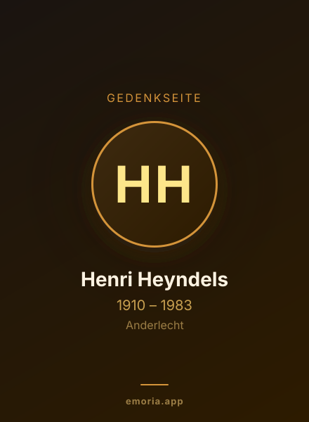 Gedenkportrait von Henri Heyndels