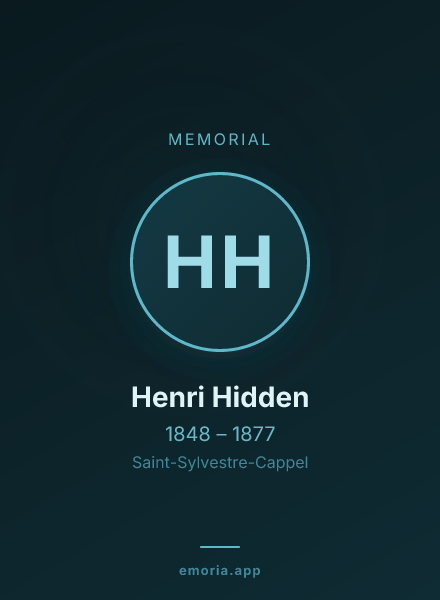 Memorial portrait of Henri Hidden