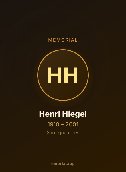 Memorial portrait of Henri Hiegel