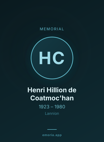 Memorial portrait of Henri Hillion de Coatmoc'han