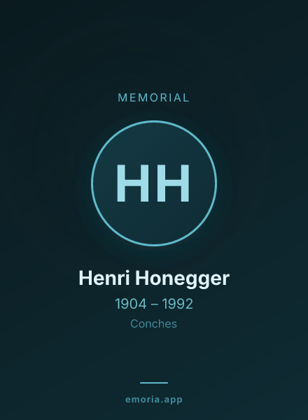 Memorial portrait of Henri Honegger