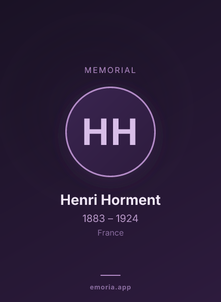 Memorial portrait of Henri Horment