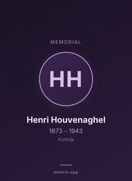 Memorial portrait of Henri Houvenaghel