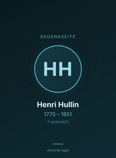 Gedenkportrait von Henri Hullin