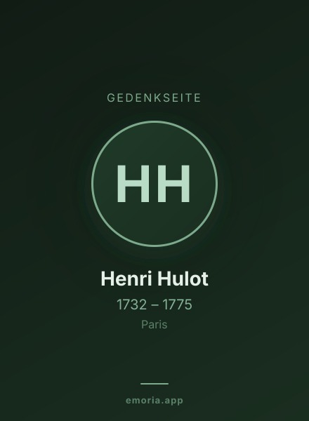 Gedenkportrait von Henri Hulot