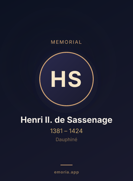Memorial portrait of Henri II. de Sassenage