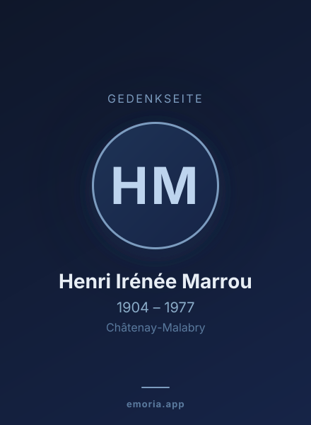 Gedenkportrait von Henri Irénée Marrou