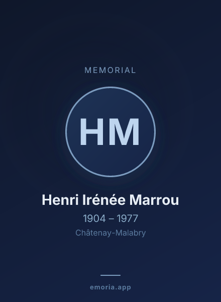 Memorial portrait of Henri Irénée Marrou