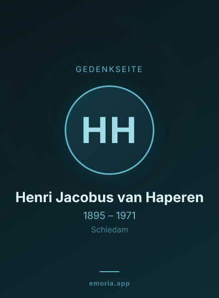 Gedenkportrait von Henri Jacobus van Haperen