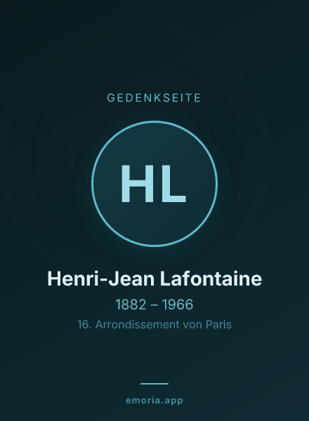 Gedenkportrait von Henri-Jean Lafontaine