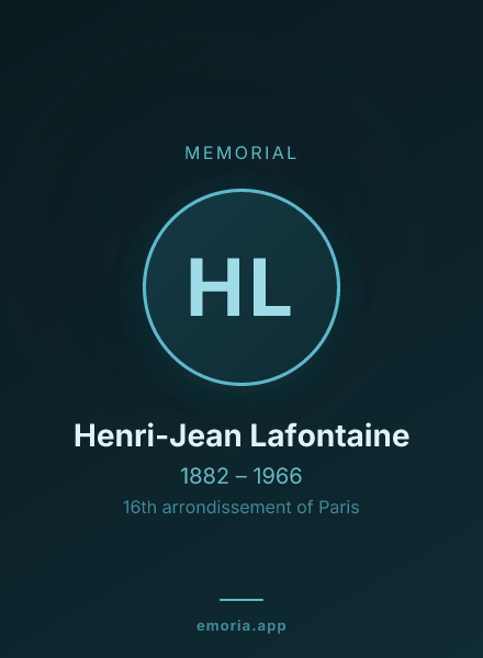 Memorial portrait of Henri-Jean Lafontaine