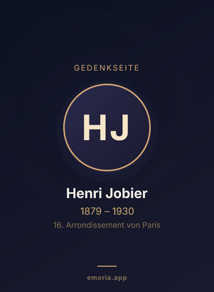 Gedenkportrait von Henri Jobier