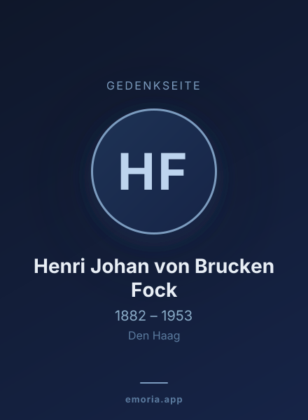 Gedenkportrait von Henri Johan von Brucken Fock