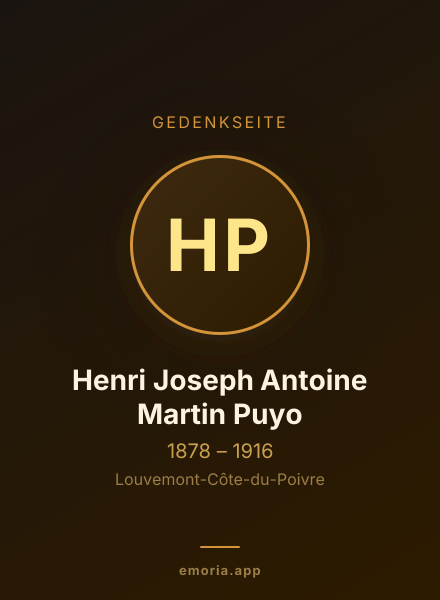 Gedenkportrait von Henri Joseph Antoine Martin Puyo
