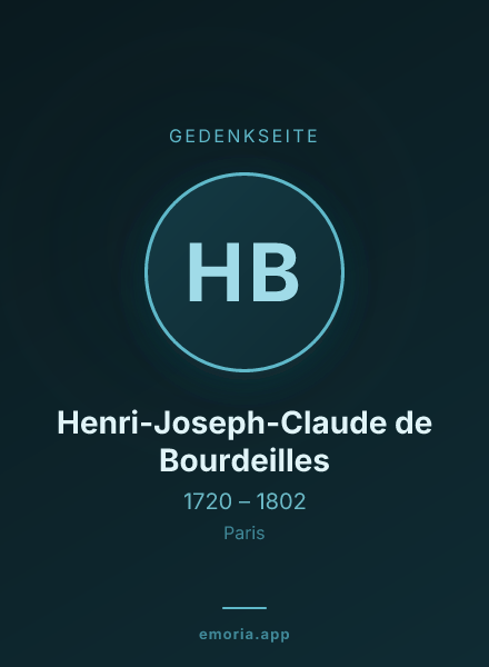 Gedenkportrait von Henri-Joseph-Claude de Bourdeilles