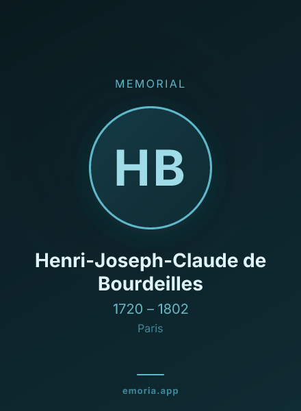 Memorial portrait of Henri-Joseph-Claude de Bourdeilles