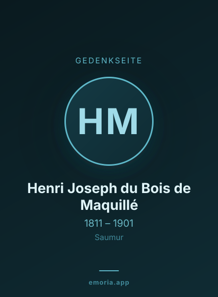 Gedenkportrait von Henri Joseph du Bois de Maquillé