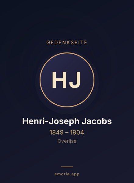 Gedenkportrait von Henri-Joseph Jacobs