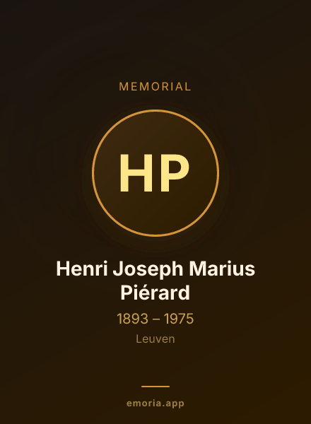 Memorial portrait of Henri Joseph Marius Piérard