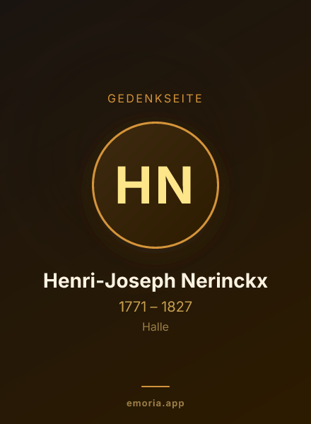 Gedenkportrait von Henri-Joseph Nerinckx