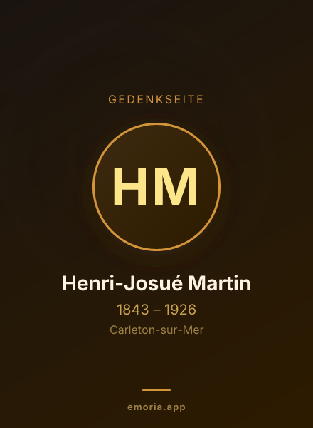 Gedenkportrait von Henri-Josué Martin
