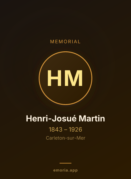 Memorial portrait of Henri-Josué Martin