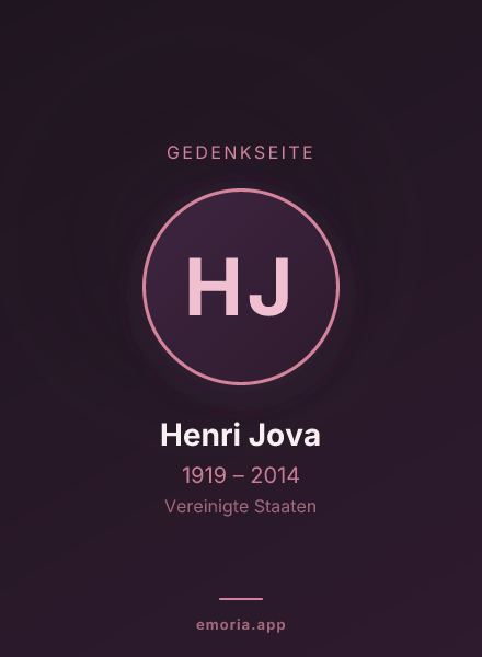 Gedenkportrait von Henri Jova