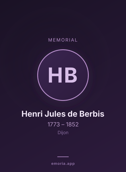 Memorial portrait of Henri Jules de Berbis