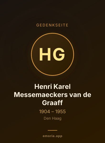 Gedenkportrait von Henri Karel Messemaeckers van de Graaff