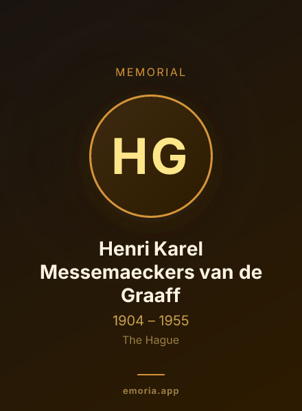 Memorial portrait of Henri Karel Messemaeckers van de Graaff