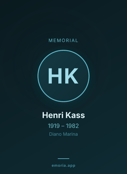 Memorial portrait of Henri Kass