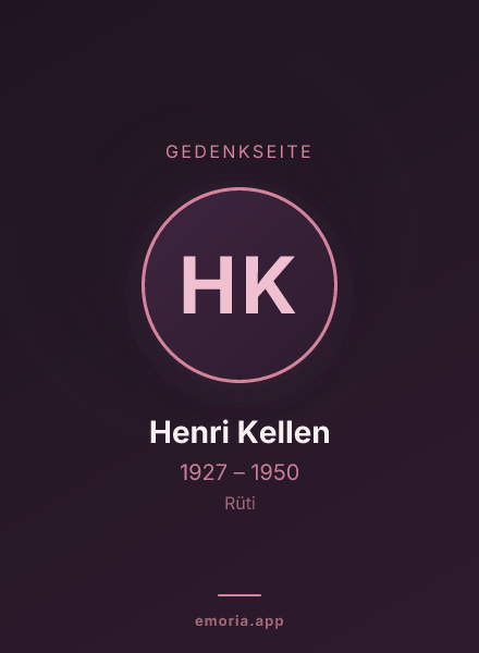 Gedenkportrait von Henri Kellen
