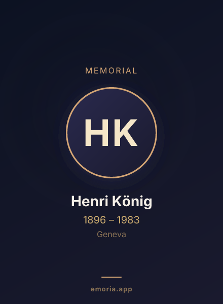 Memorial portrait of Henri König