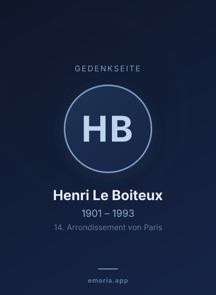 Gedenkportrait von Henri Le Boiteux