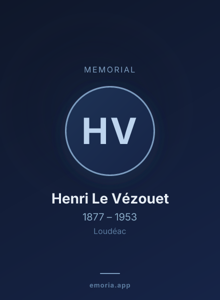 Memorial portrait of Henri Le Vézouet