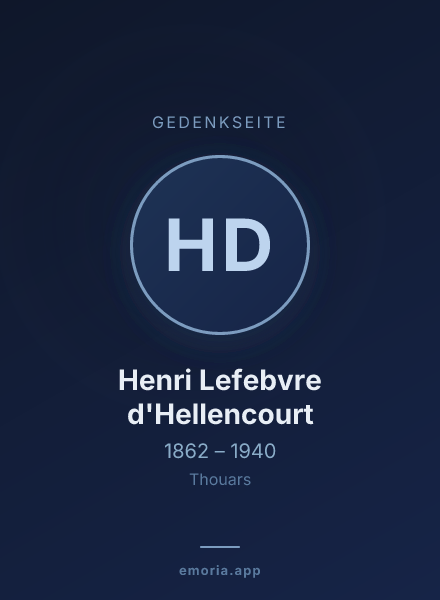 Gedenkportrait von Henri Lefebvre d'Hellencourt