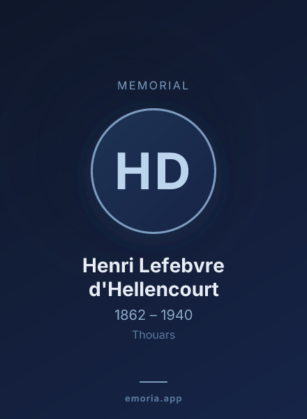 Memorial portrait of Henri Lefebvre d'Hellencourt