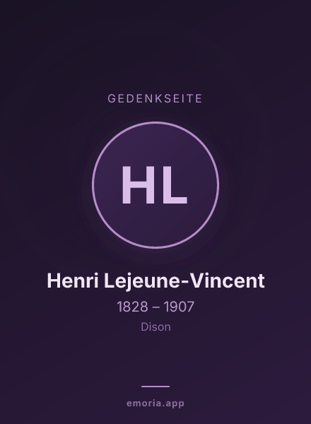 Gedenkportrait von Henri Lejeune-Vincent