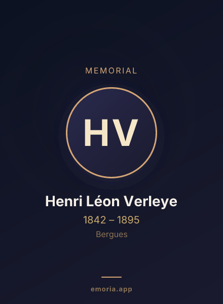 Memorial portrait of Henri Léon Verleye