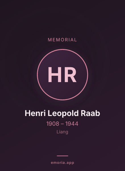 Memorial portrait of Henri Leopold Raab