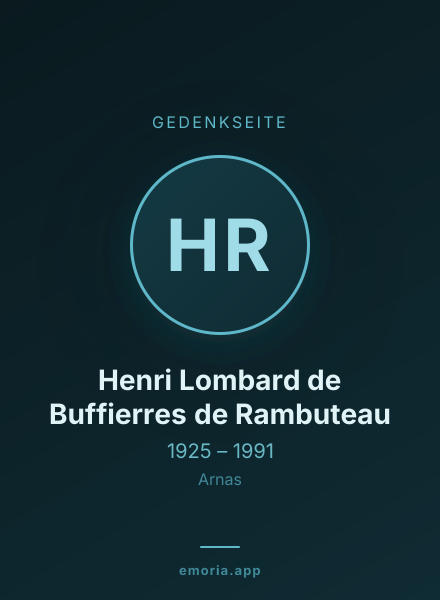 Gedenkportrait von Henri Lombard de Buffierres de Rambuteau