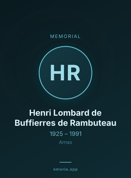 Memorial portrait of Henri Lombard de Buffierres de Rambuteau