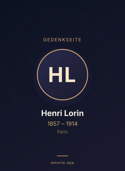 Gedenkportrait von Henri Lorin