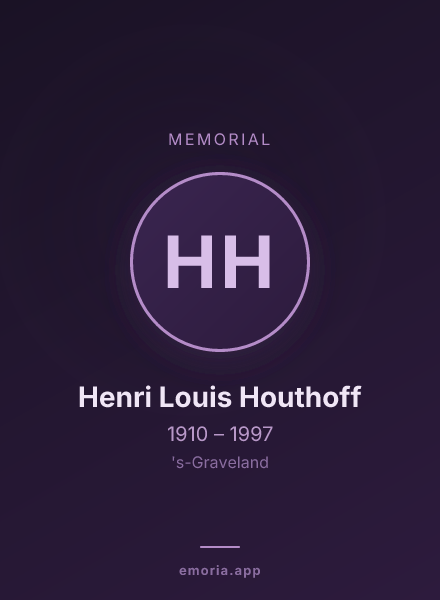 Memorial portrait of Henri Louis Houthoff