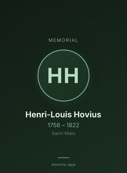 Memorial portrait of Henri-Louis Hovius