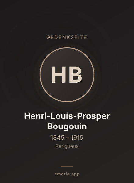 Gedenkportrait von Henri-Louis-Prosper Bougouin